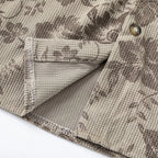 Vintage Flower Graphic Loose Shirt — fabric close-up