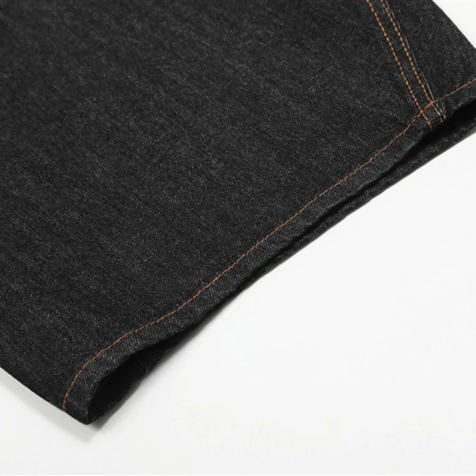 Denim Wide Leg Jeans — fabric close-up