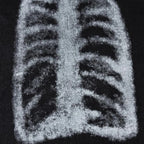 Y2K Skeleton Graphic Knit Oversized Sweater — detail shot