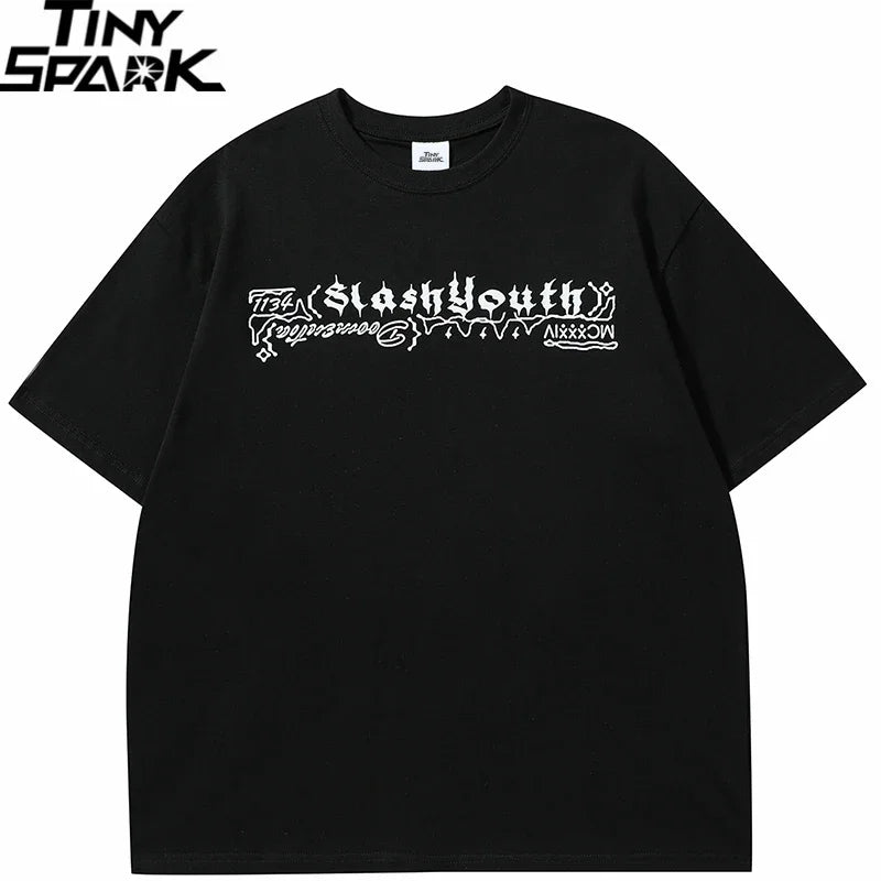 Y2K Cartoon Angel Graphic T-Shirt — back view
