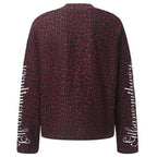 Leopard Oversized Long Sleeve Tee — front view