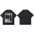 Freak Vintage Black Shadow Washed T-Shirt — fabric close-up