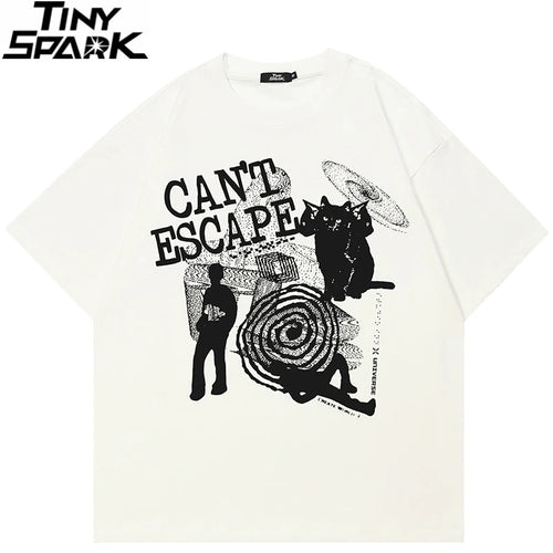 Black Cat Graphic T-Shirt — front view