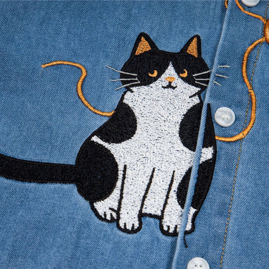 Cat Loose Shirt — fit shot