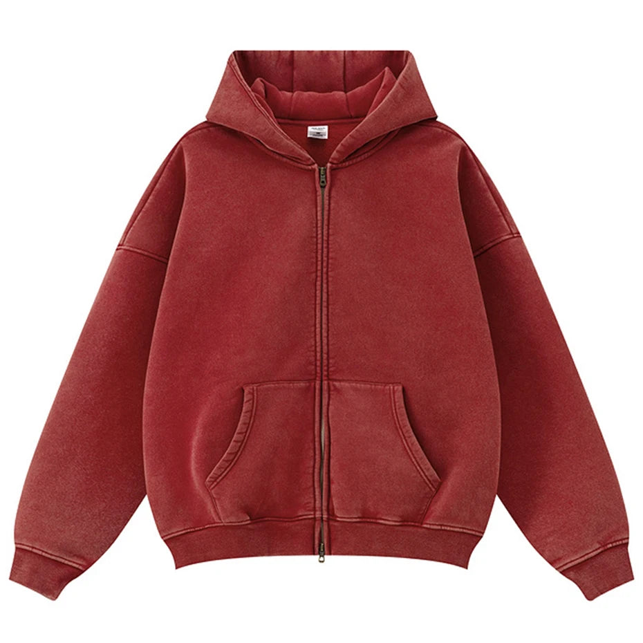 Hoodies Vintage Hooded Oversized Jacket — back view