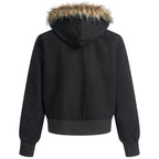 Fleece Vintage Padded Fur Puffer Jacket — front view