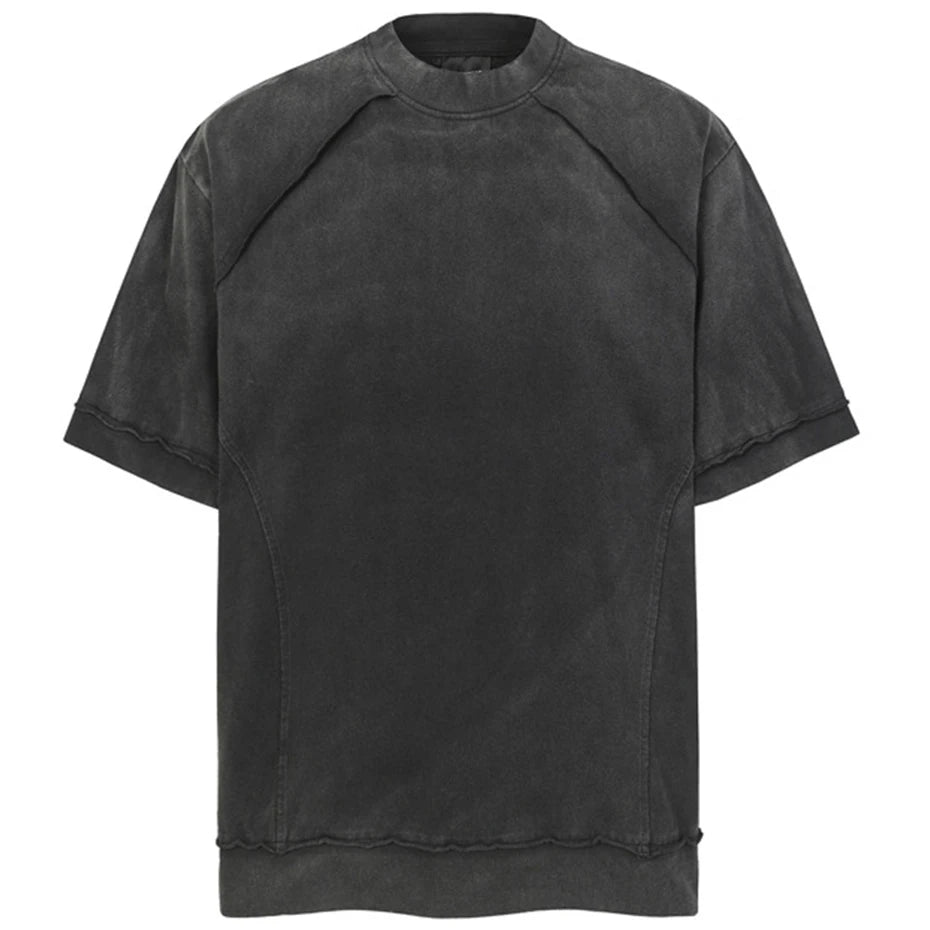 Shirts Vintage Patchwork Oversized T-Shirt — back view