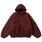 Vintage Hooded Oversized Puffer Jacket — back view