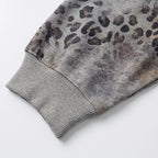 Vintage Leopard Oversized Jacket — fabric close-up