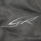 Y2K Striped Suede Oversized T-Shirt — fit shot