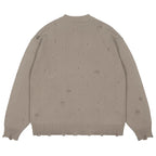 Y2K Black Ripped Knit Sweater — back view