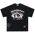 Y2K Black Eye Graphic Loose T-Shirt — styling shot