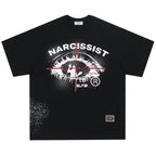 Y2K Black Eye Graphic Loose T-Shirt — styling shot