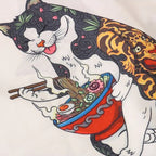 Y2K Cats Print Loose Shirt — back view