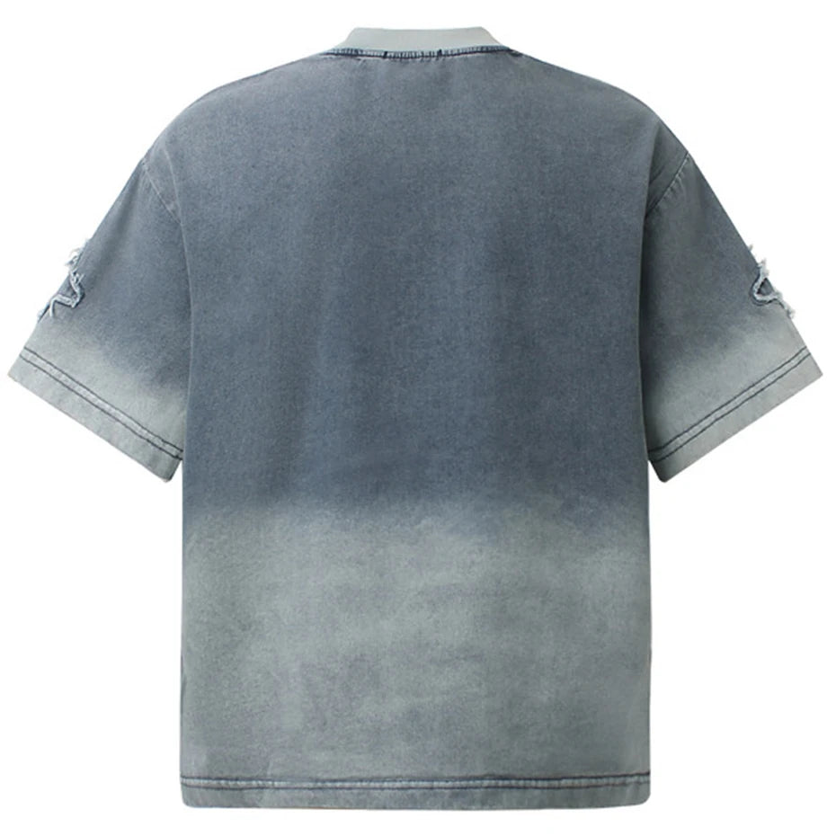 Vintage Star Patchwork Oversized T-Shirt — front view