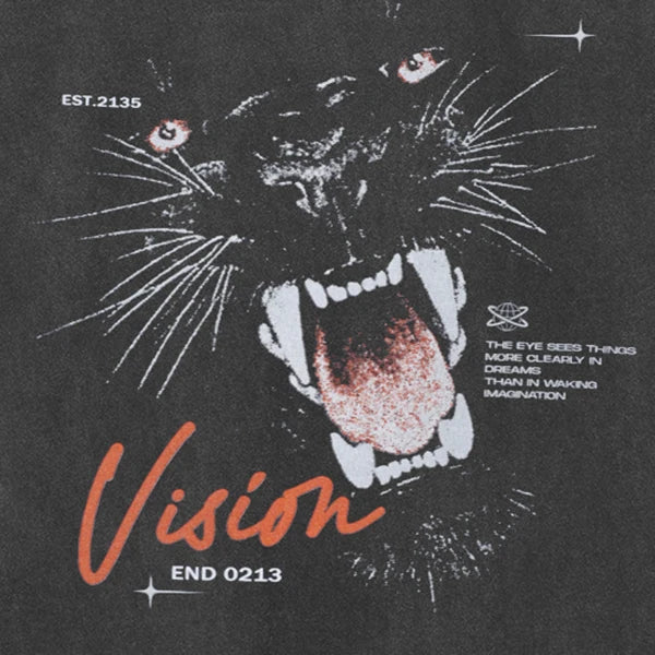 Retro Black Graphic T-Shirt — front view