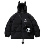 Wings Padded Oversized Puffer Jacket — back view