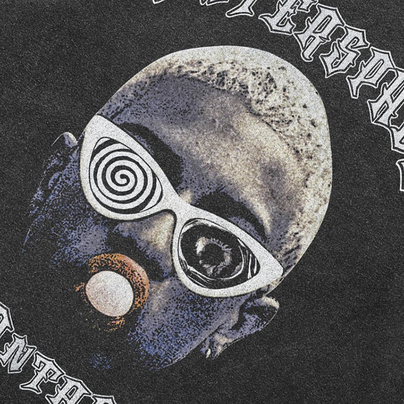 Tshirt Retro Black Washed T-Shirt — detail shot