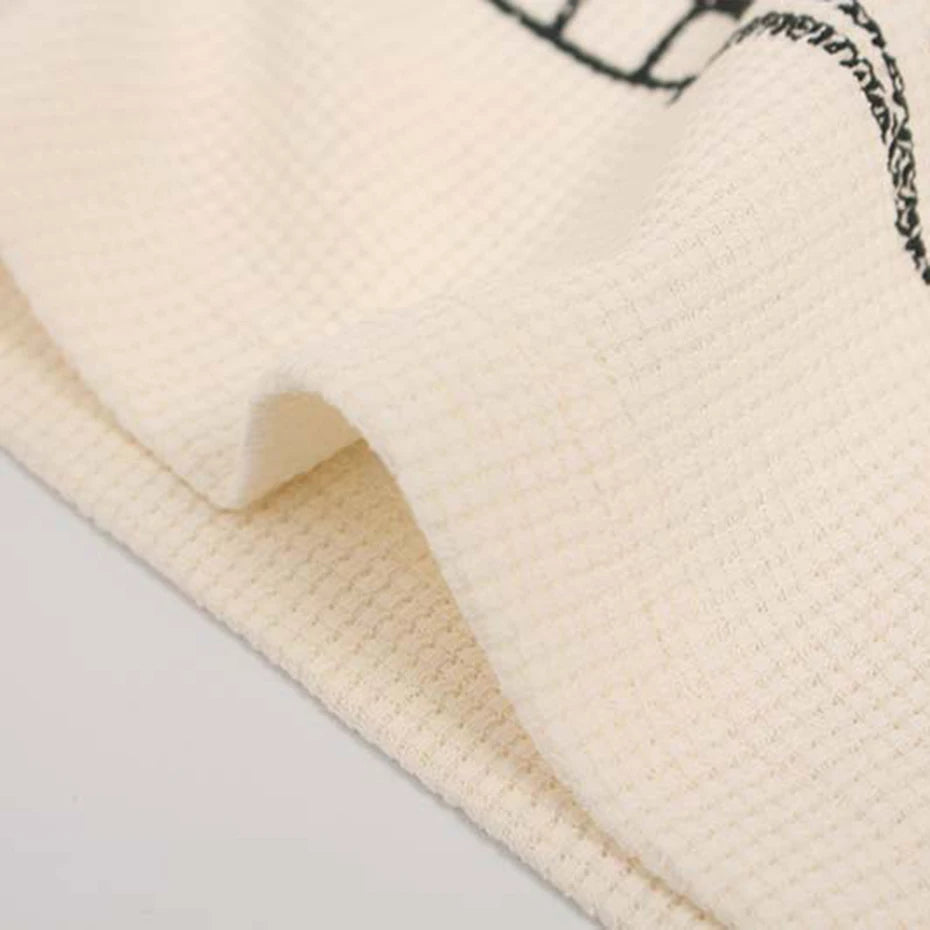 Vintage Y2K Funny Graphic Oversized T-Shirt — fabric close-up
