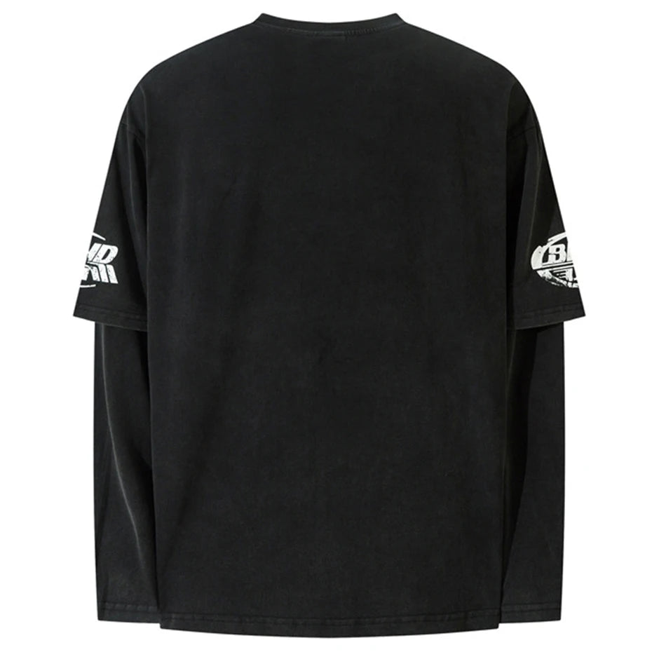 Vintage Washed Oversized Long Sleeve Tee — detail shot