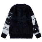 Car Y2K Cat Graphic Knit Oversized Sweater — detail shot