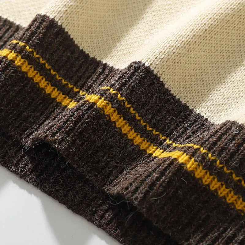 Retro Embroidered Knit Sweater — fit shot