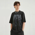 Retro Black Shadow Washed T-Shirt — front view