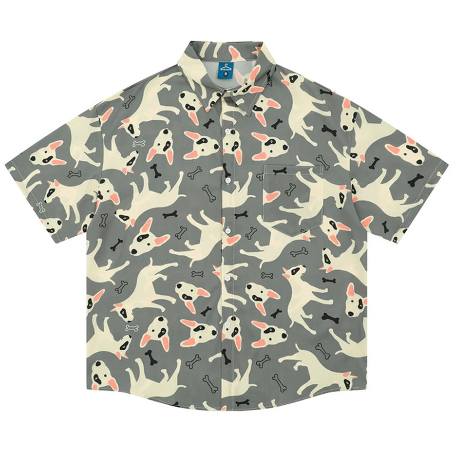 Funny Dog Graphic Loose Shirt — styling shot