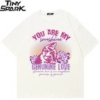 Y2K Beige Graphic T-Shirt — front view