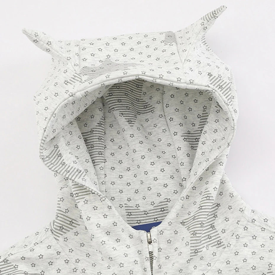 Y2K Skeleton Star Graphic Oversized Hoodie — back view