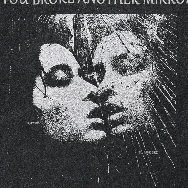 Vintage Retro Black Faded T-Shirt — back view