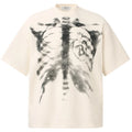 Y2K Black Skeleton Graphic Oversized T-Shirt — back view
