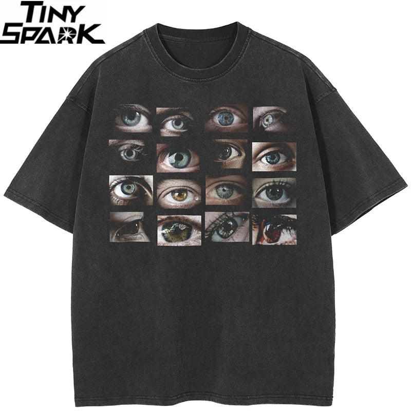 Black Eyes Washed T-Shirt — front view