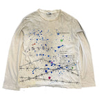 Vintage Graffiti Graphic Oversized Long Sleeve Tee — detail shot