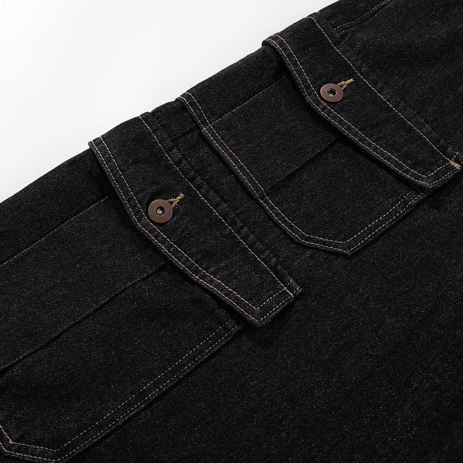 Y2K Car Loose Denim Shorts — detail shot