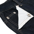 Wide Vintage Black Denim Baggy Jeans — back view