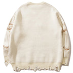 Y2K Knit Oversized Sweater — front view