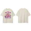 Y2K Beige Graphic T-Shirt — side view
