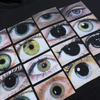Black Eyes Print Hoodie — front view