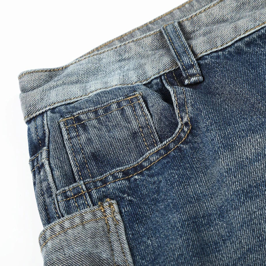 Leg Vintage Loose Denim Shorts — detail shot