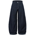 Pleated Denim Baggy Jeans — styling shot