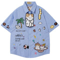 Cat Embroidered Loose T-Shirt — styling shot