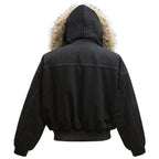 Vintage Padded Fur Puffer Jacket — front view