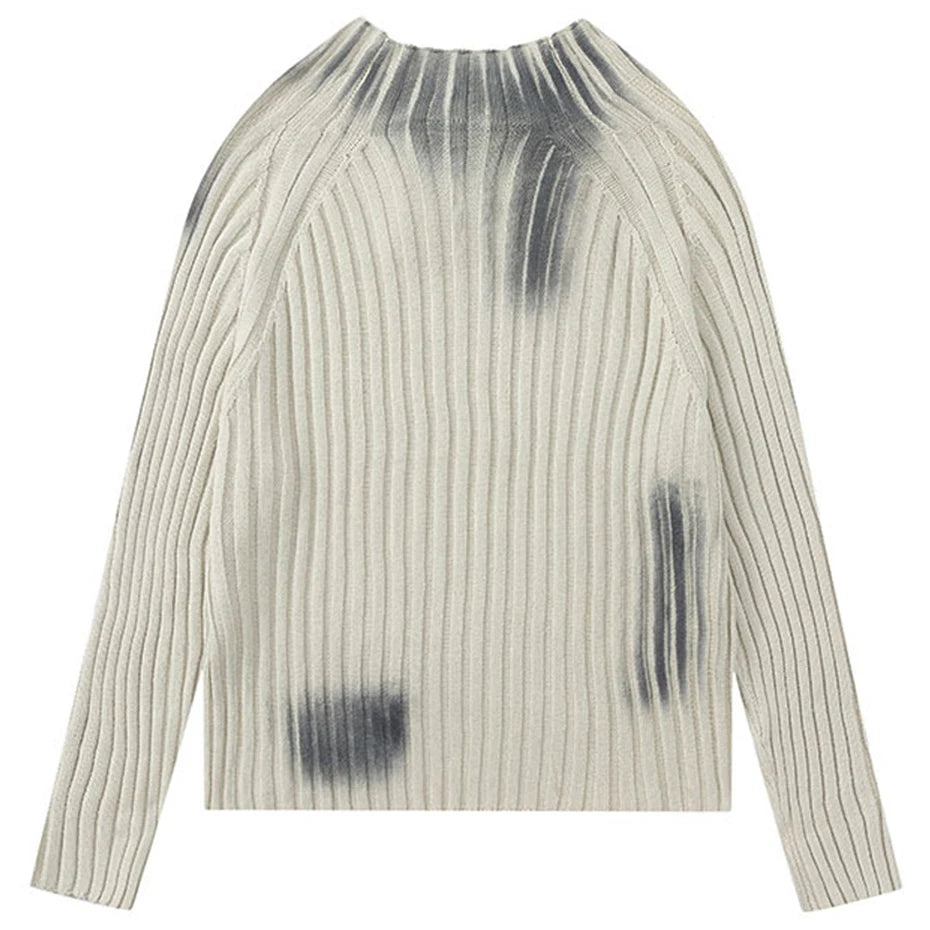 Y2K Tie Dye Knit Slim Sweater — front view