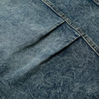 Punk Blue Loose Denim Shorts — detail shot