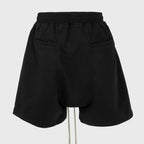 Black Zip Shorts — front view