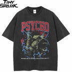 Wolf Lightning Washed T-Shirt — front view