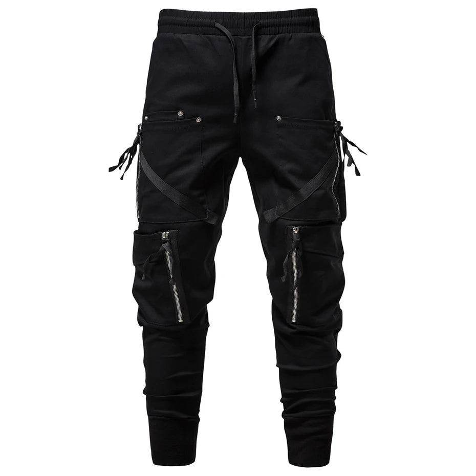 Y2K Techwear Zip Pocket Cargo Pants — styling shot