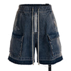 Vintage Baggy Denim Shorts — styling shot