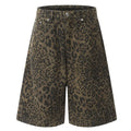 Vintage Leopard Loose Denim Shorts — styling shot